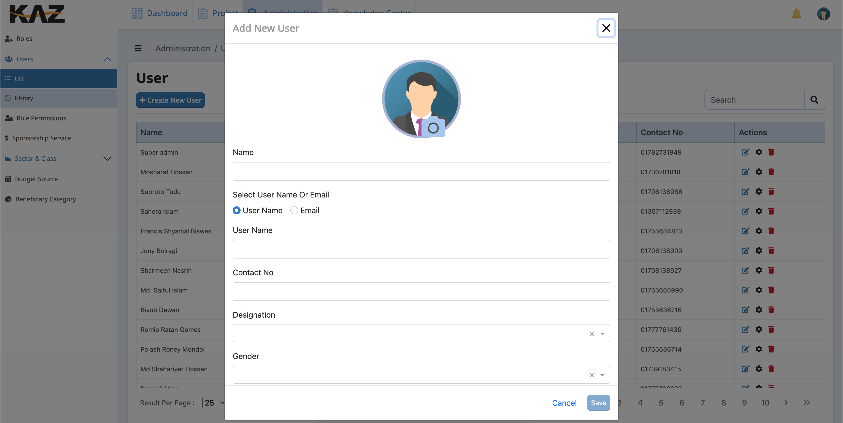 Team and user management